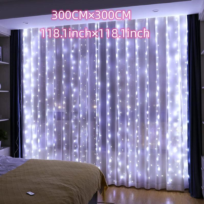 LED Fairy Lights Christmas Curtain Lights Remote Control Decoration