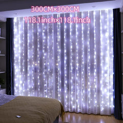LED Fairy Lights Christmas Curtain Lights Remote Control Decoration