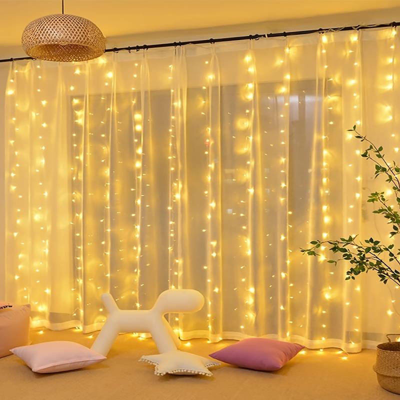 LED Fairy Lights Christmas Curtain Lights Remote Control Decoration