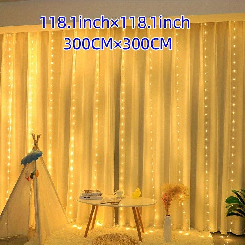 LED Fairy Lights Christmas Curtain Lights Remote Control Decoration