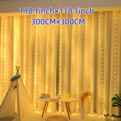 LED Fairy Lights Christmas Curtain Lights Remote Control Decoration