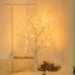 Bonsai Tree Easter Decorations With 24 Led Lights Timer Tabletop Birch Tree