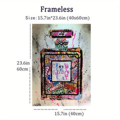 Abstract Graffiti Perfume Bottle Canvas Wall Art Print