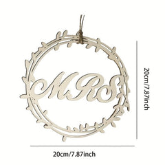 2pcs Wooden Wedding Chair Back MR MRS Decor Hook