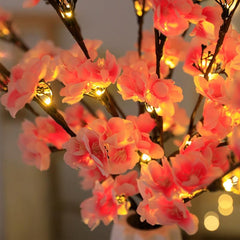 Peach Blossom Tree Branch Light Home Garden Decor LED Light Not Included