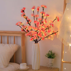 Peach Blossom Tree Branch Light Home Garden Decor LED Light Not Included