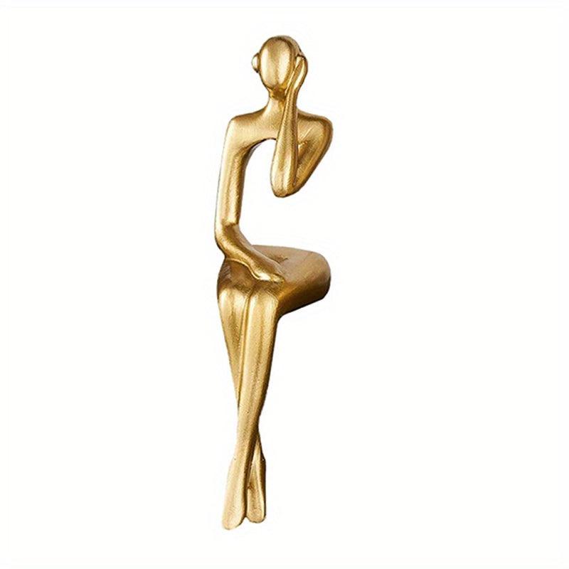 Golden Resin Statue Room Decor Home Decor Desktop Decor