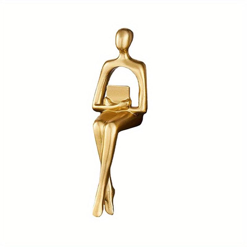 Golden Resin Statue Room Decor Home Decor Desktop Decor