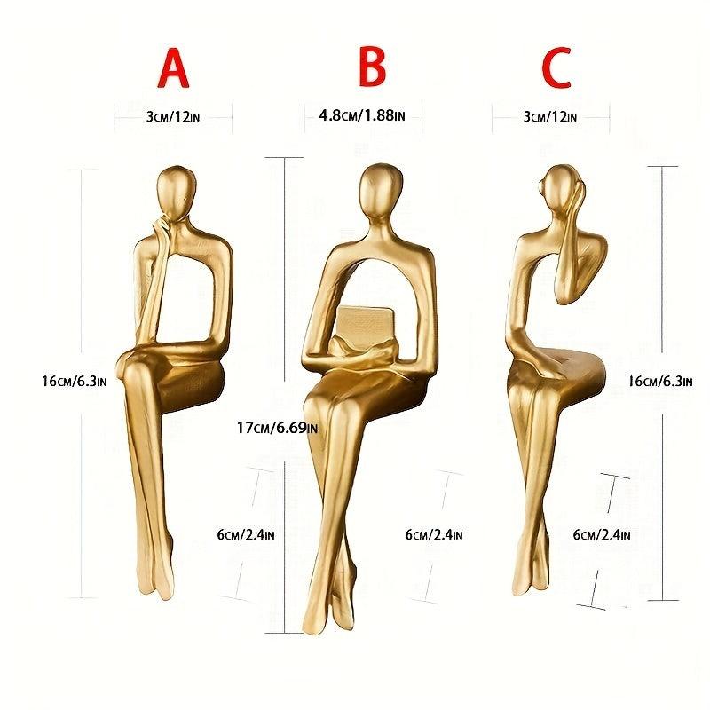 Golden Resin Statue Room Decor Home Decor Desktop Decor