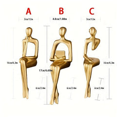 Golden Resin Statue Room Decor Home Decor Desktop Decor