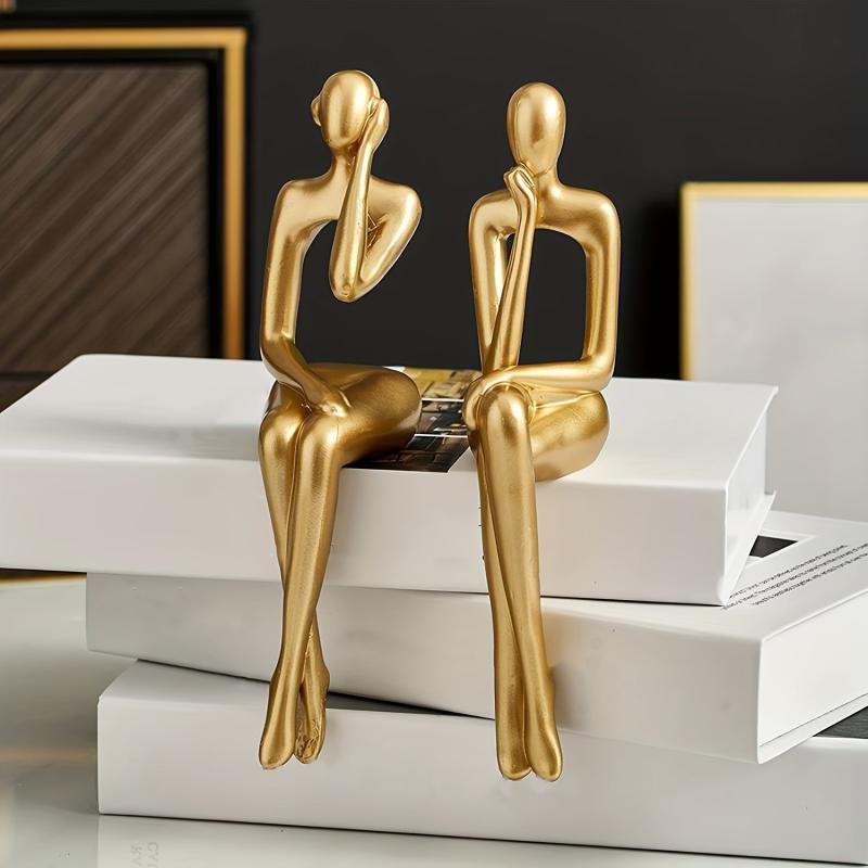 Golden Resin Statue Room Decor Home Decor Desktop Decor