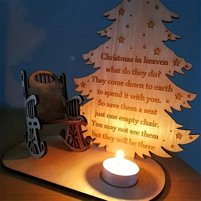 Christmas Candle Memorial Display Merry Christmas In Heaven Memory Tealight