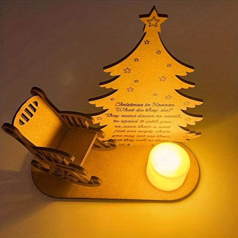 Christmas Candle Memorial Display Merry Christmas In Heaven Memory Tealight