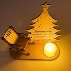 Christmas Candle Memorial Display Merry Christmas In Heaven Memory Tealight