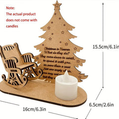 Christmas Candle Memorial Display Merry Christmas In Heaven Memory Tealight