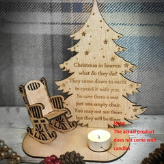 Christmas Candle Memorial Display Merry Christmas In Heaven Memory Tealight