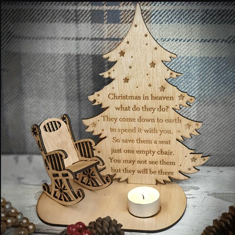 Christmas Candle Memorial Display Merry Christmas In Heaven Memory Tealight