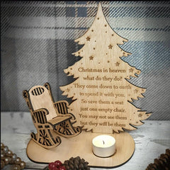 Christmas Candle Memorial Display Merry Christmas In Heaven Memory Tealight
