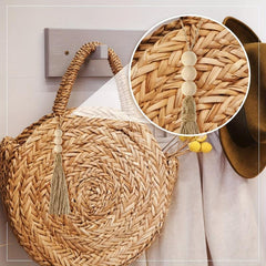 3 Pack Jute Rope Tassel With 3 Wood Beads for Christmas Tree DIY Craft