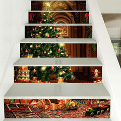 Christmas Staircase Stickers Tree Corridor Home Decor