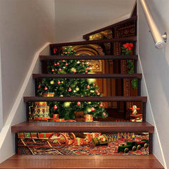 Christmas Staircase Stickers Tree Corridor Home Decor