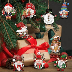 24pcs Wooden Christmas Santa & Gingerbread Candy Theme Party Decorations