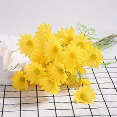 6pcs Artificial Daisy Flowers for Home Wedding Decor Silk Bouquet