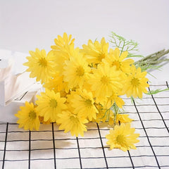 6pcs Artificial Daisy Flowers for Home Wedding Decor Silk Bouquet