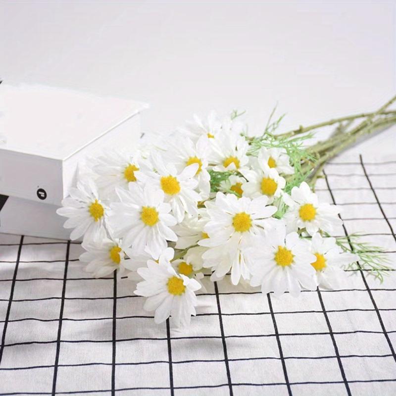 6pcs Artificial Daisy Flowers for Home Wedding Decor Silk Bouquet