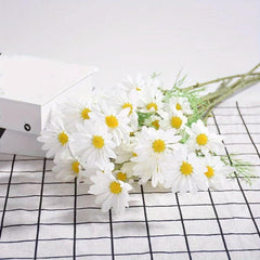 6pcs Artificial Daisy Flowers for Home Wedding Decor Silk Bouquet