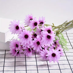 6pcs Artificial Daisy Flowers for Home Wedding Decor Silk Bouquet