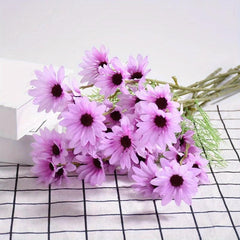 6pcs Artificial Daisy Flowers for Home Wedding Decor Silk Bouquet