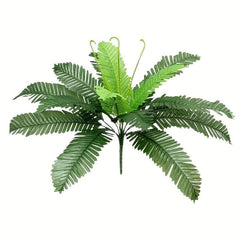 24 Head Iron Leaves Silk Cloth Green Planting Tree Loose Tail Palm Leaf