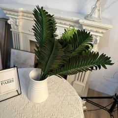 24 Head Iron Leaves Silk Cloth Green Planting Tree Loose Tail Palm Leaf