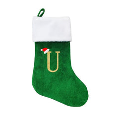 Christmas Stockings Red Velvet With Soft Plush Cuff Embroidered Xmas Stockings
