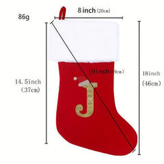 Christmas Stockings Red Velvet With Soft Plush Cuff Embroidered Xmas Stockings