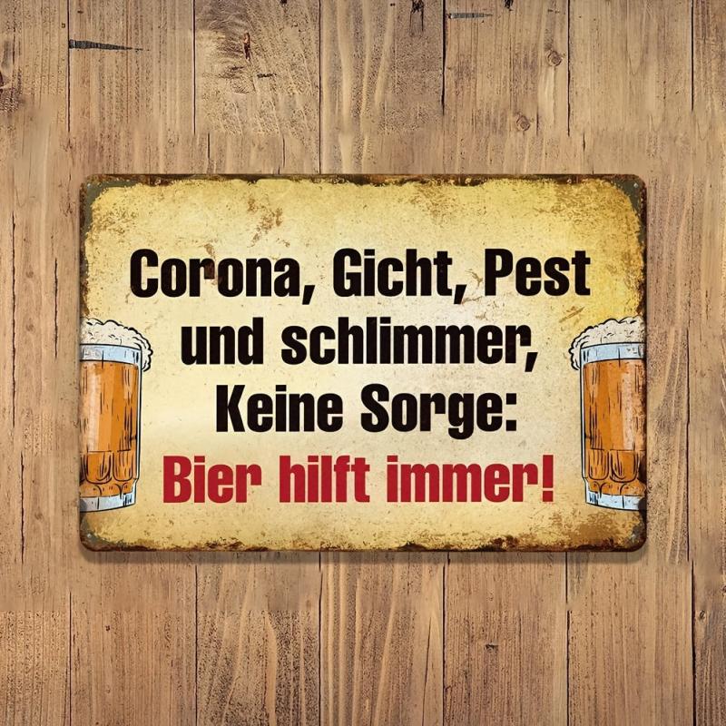 Retro Beer Alcohol Sign For Bar Man Cave Garage Pub Rustic Tin Outdoors Sign