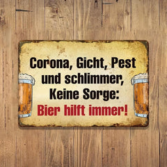 Retro Beer Alcohol Sign For Bar Man Cave Garage Pub Rustic Tin Outdoors Sign