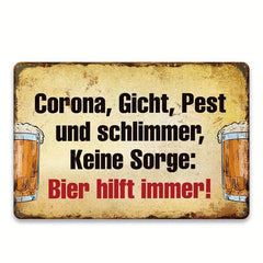 Retro Beer Alcohol Sign For Bar Man Cave Garage Pub Rustic Tin Outdoors Sign