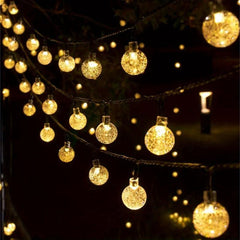 Solar Bubble Ball String Lights Outdoor Garden Tree Light