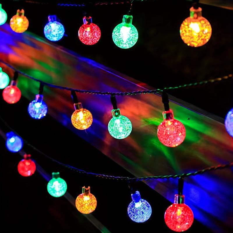 Solar Bubble Ball String Lights Outdoor Garden Tree Light