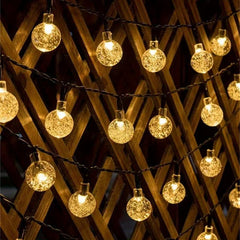 Solar Bubble Ball String Lights Outdoor Garden Tree Light