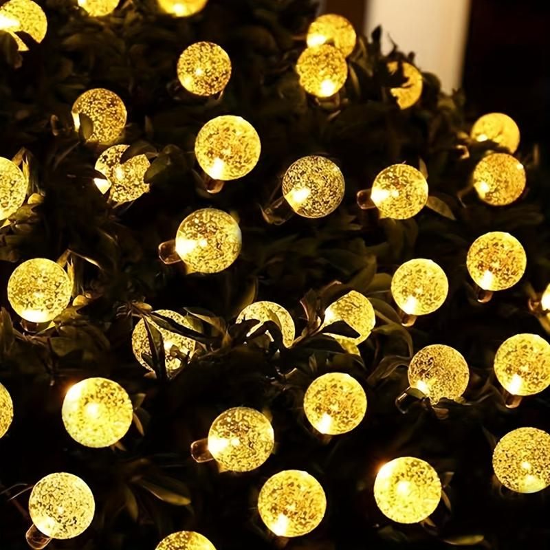 Solar Bubble Ball String Lights Outdoor Garden Tree Light