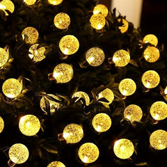 Solar Bubble Ball String Lights Outdoor Garden Tree Light
