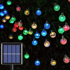 Solar Bubble Ball String Lights Outdoor Garden Tree Light