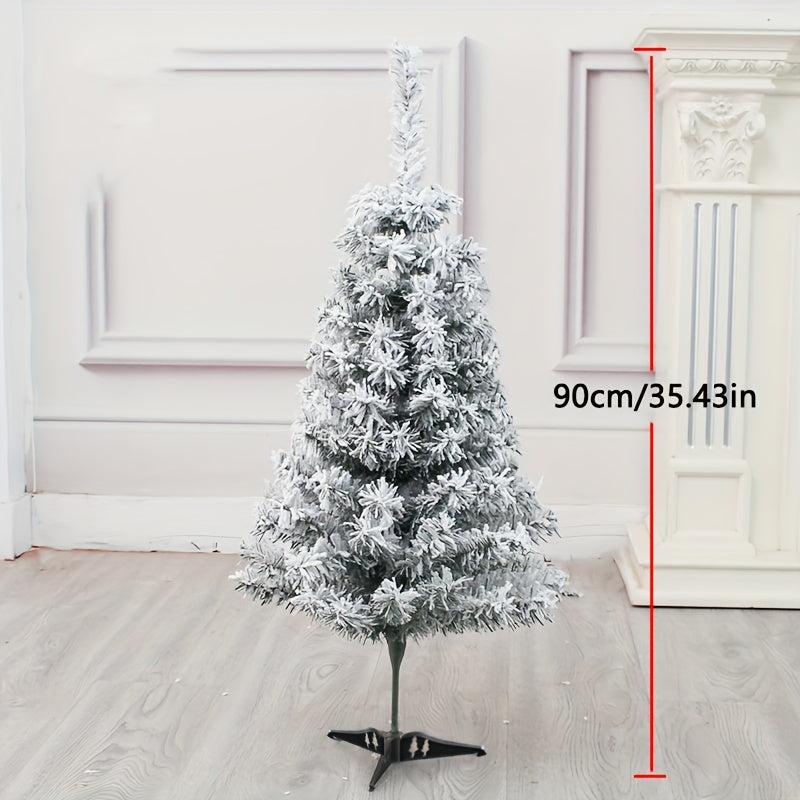 1pc Flocking Christmas Tree PVC Simulation Snowfall Artificial Cedar Tree