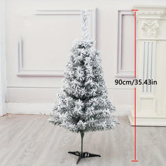 1pc Flocking Christmas Tree PVC Simulation Snowfall Artificial Cedar Tree