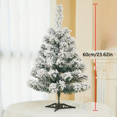 1pc Flocking Christmas Tree PVC Simulation Snowfall Artificial Cedar Tree