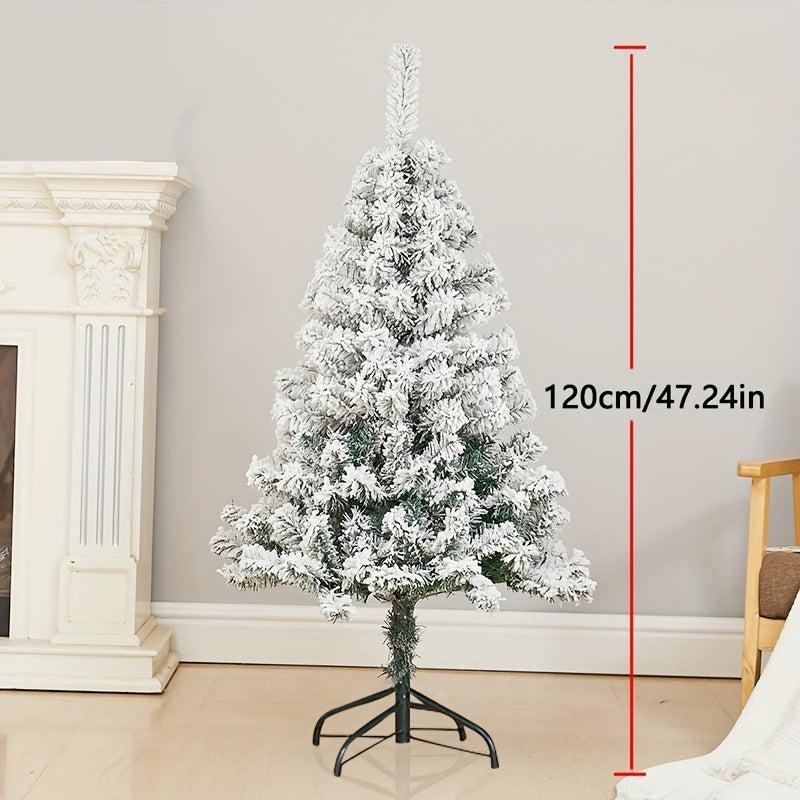 1pc Flocking Christmas Tree PVC Simulation Snowfall Artificial Cedar Tree
