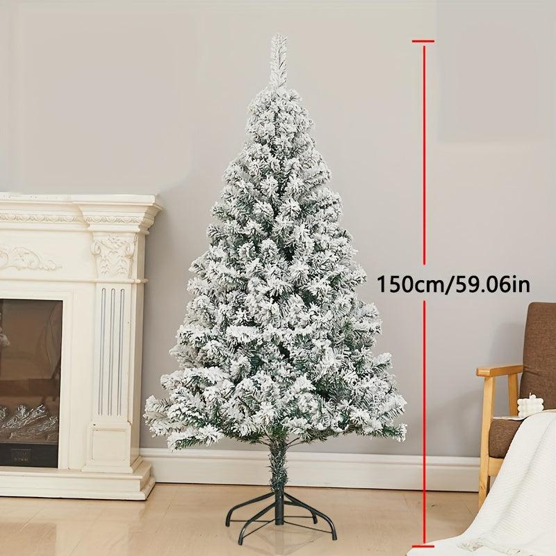 1pc Flocking Christmas Tree PVC Simulation Snowfall Artificial Cedar Tree